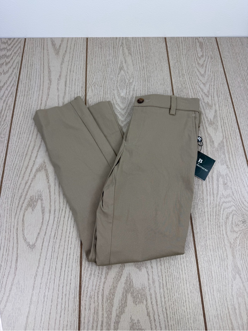 B by Brooks Brothers Boys Bbolden Dress Pants Slacks 8R Tan $75 Kids